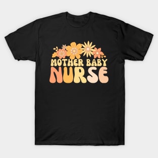 Retro Mother Baby Nurse Postpartum T-Shirt